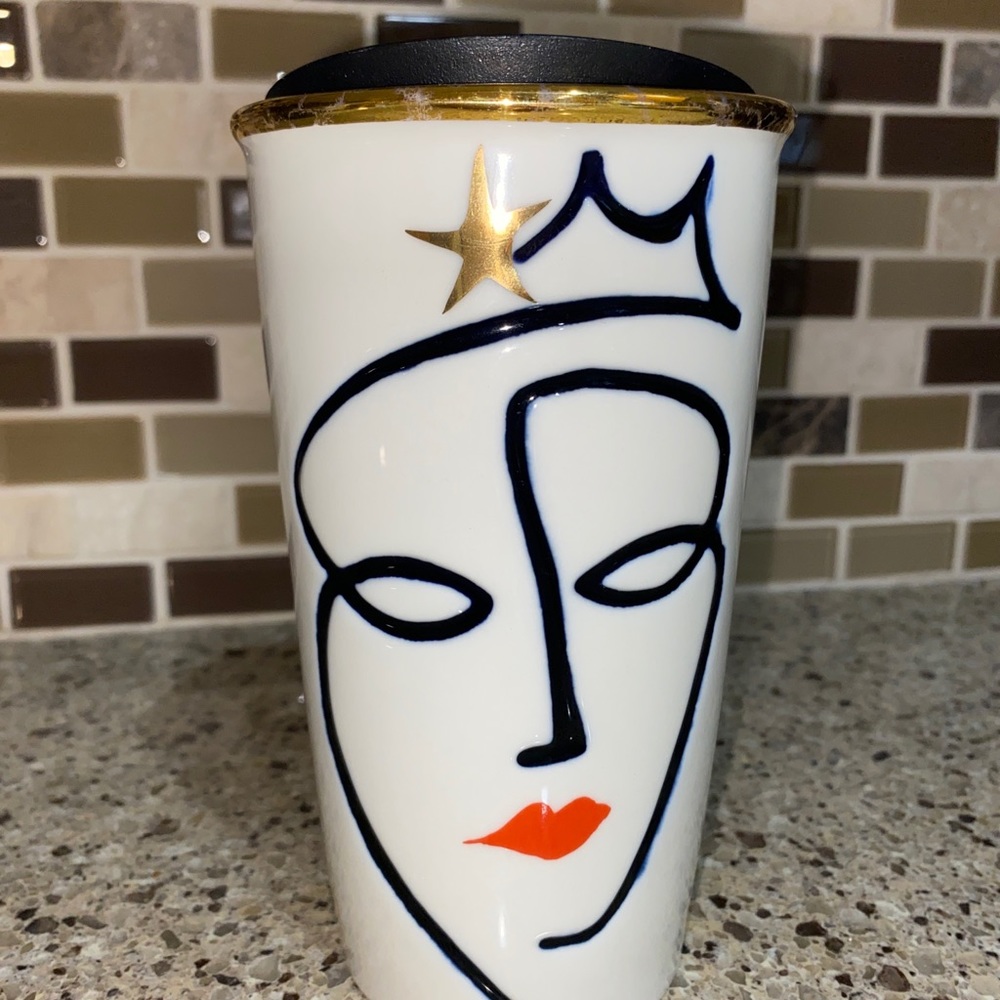 Starbucks 2015 Anniversary queen 12 oz Ceramic travel cup